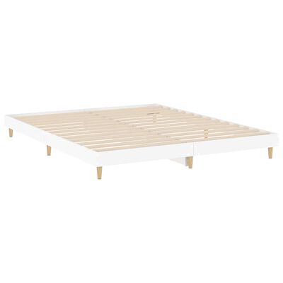 vidaXL Estrutura de cama 140x200 cm derivados de madeira branco