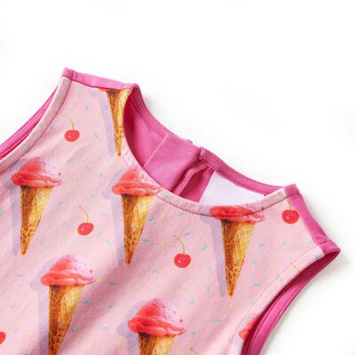 Vestido de criança rosa-choque 128