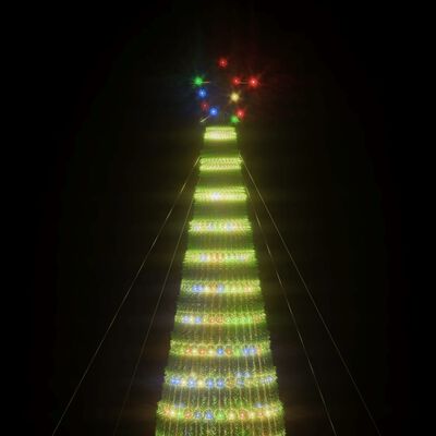 vidaXL Árvore de Natal luminosa em cone 1544 luzes LED 500 cm colorido