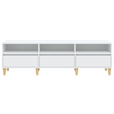 vidaXL Móvel de TV 150x30x44,5 cm derivados de madeira branco