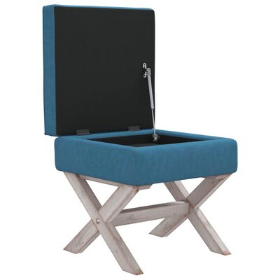 vidaXL Banco de arrumação 45x45x49 cm veludo azul