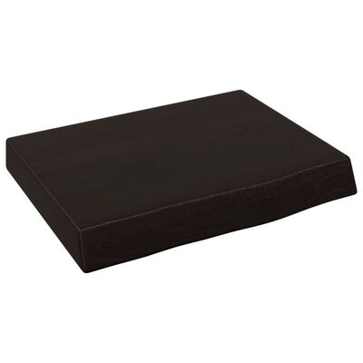 vidaXL Bancada p/ WC 40x30x(2-6)cm madeira tratada maciça castanho