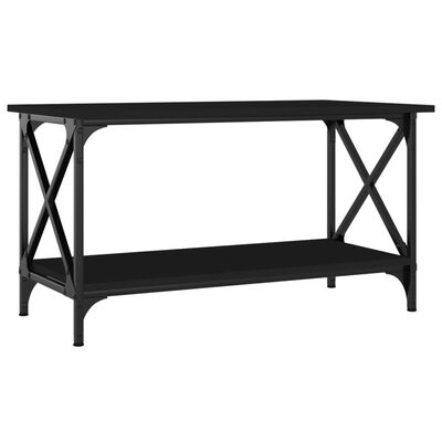 vidaXL Mesa de centro 80x45x45 cm derivados de madeira/ferro preto