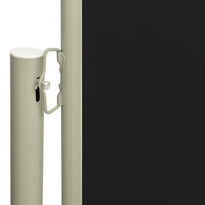 vidaXL Toldo lateral retrátil para pátio 160x300 cm preto