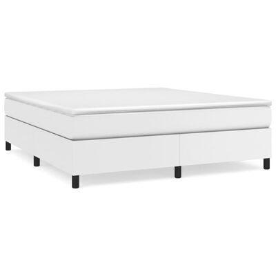 vidaXL Estrutura de cama 180x200cm couro artificial branco