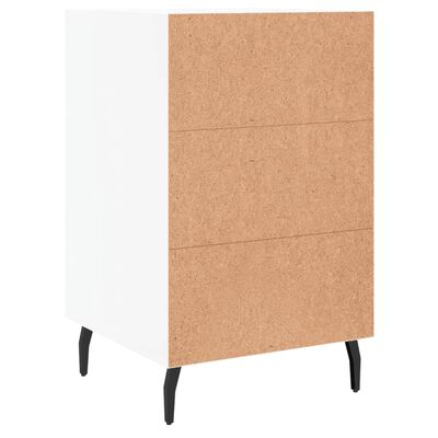 vidaXL Mesa de cabeceira 40x40x66 cm derivados de madeira branco