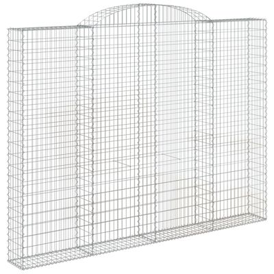 vidaXL Cestos gabião arqueados 5pcs 300x30x220/240cm ferro galvanizado