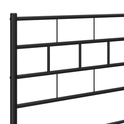 vidaXL Cabeceira de cama 135 cm metal preto