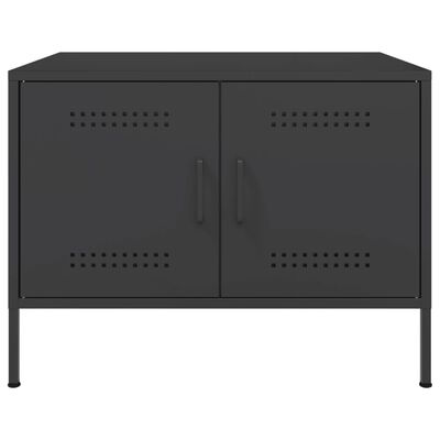 vidaXL Mesa de centro 68x50x50,5 cm aço preto