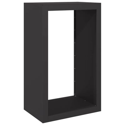 vidaXL Suporte para lenha 60x40x100 cm aço preto