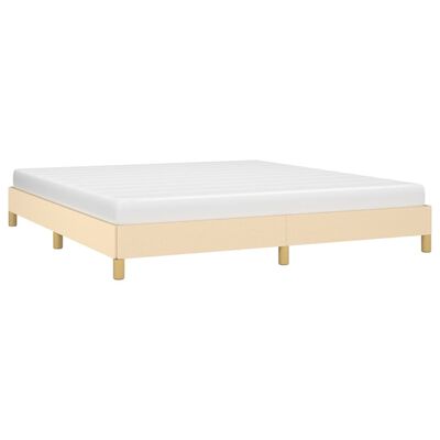 vidaXL Estrutura de cama sem colchão 180x200 cm tecido cor creme