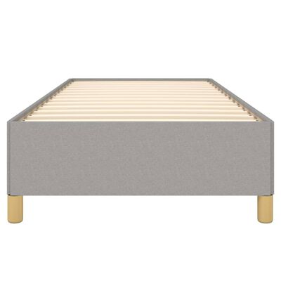 vidaXL Estrutura de cama 100x200 cm tecido cinza-claro