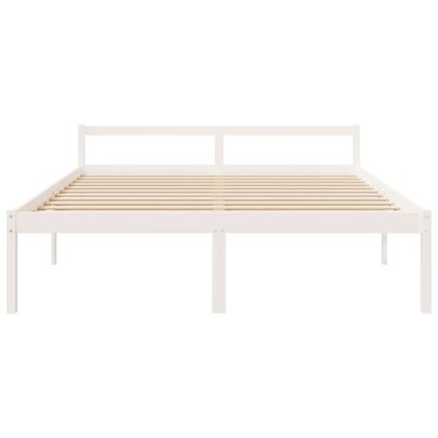 vidaXL Cama para idosos 200x200 cm pinho maciço branco