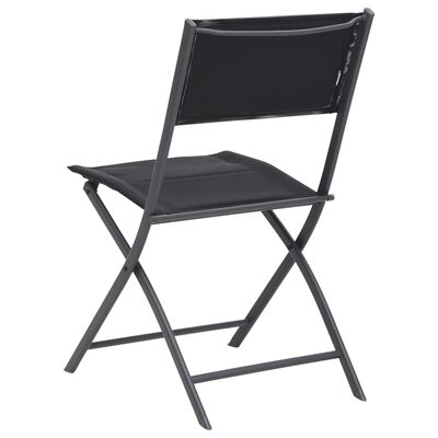 vidaXL Cadeiras de exterior dobráveis 4 pcs aço e textilene