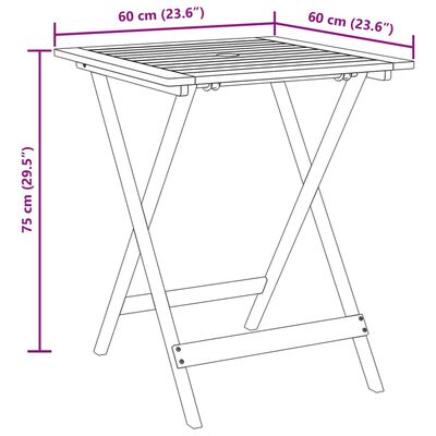 vidaXL 3 pcs conjunto de bistrô vime PE e madeira maciça preto