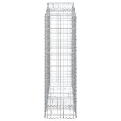 vidaXL Cestos gabião arqueados 2pcs 200x50x160/180cm ferro galvanizado