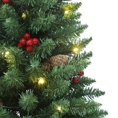 vidaXL Árvores de Natal artificiais 2 pcs 100 luzes LED 120 cm verde