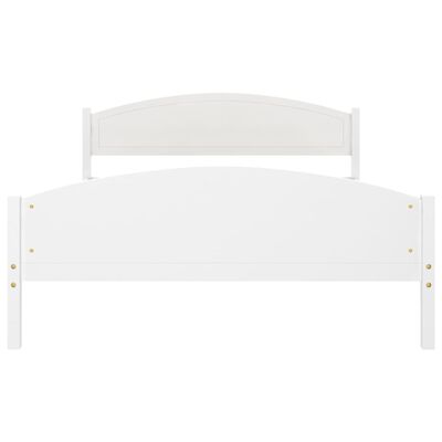 vidaXL Estrutura de cama 140x200 cm pinho maciço branco