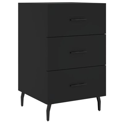 vidaXL Mesa de cabeceira 40x40x66 cm derivados de madeira preto