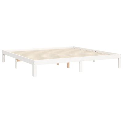 vidaXL Estrutura de cama com cabeceira 160x200 cm madeira maciça