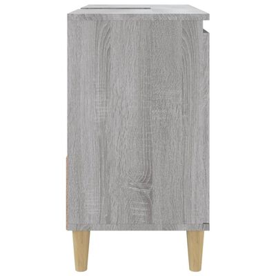 vidaXL Armário WC 65x33x60 cm derivados de madeira sonoma cinzento