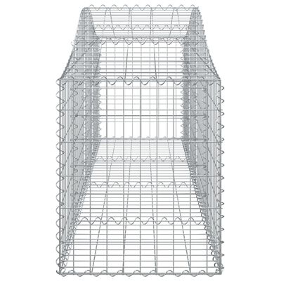 vidaXL Cestos gabião arqueados 14pcs 200x50x60/80 cm ferro galvanizado