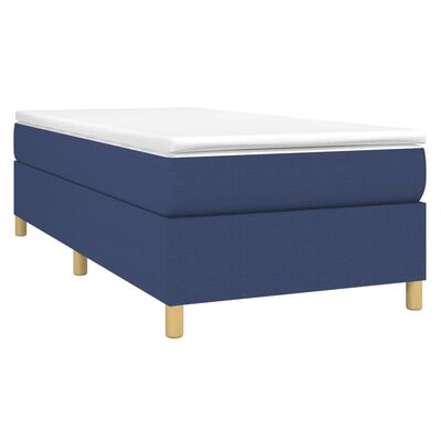 vidaXL Estrutura de cama 90x200 cm tecido azul