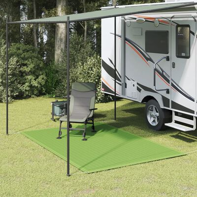 vidaXL Tapete de campismo para tenda 250x300 cm PEAD verde-claro