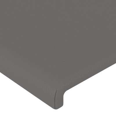 vidaXL Cabeceira cama c/ abas couro artif. 83x16x118/128 cm cinzento