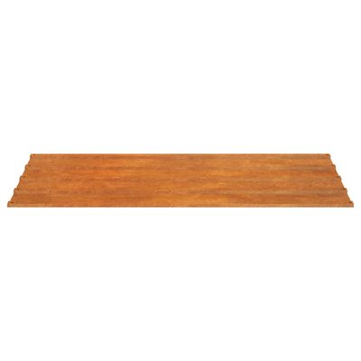 vidaXL Painel de telhado 12 pcs 80x44 cm aço corten cor enferrujado