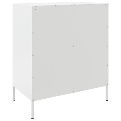 vidaXL Aparador 68x39x79 cm aço branco