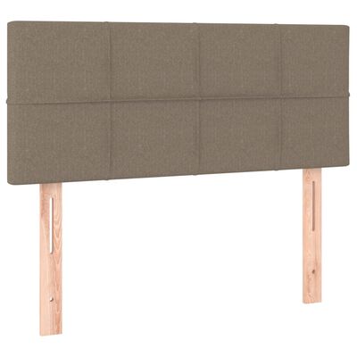 vidaXL Cama box spring + colchão/LED 80x200cm tecido cinza-acastanhado