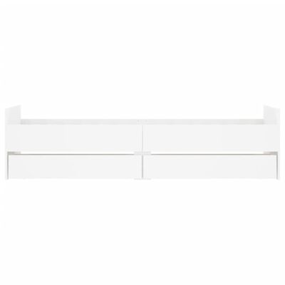 vidaXL Estrutura de cama com gavetas 90x200 cm branco
