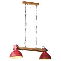 vidaXL Candeeiro suspenso 25 W 85x28x109 cm E27 vermelho desgastado