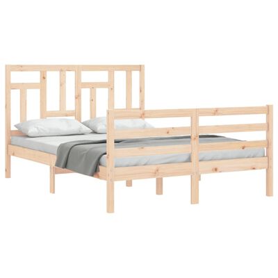 vidaXL Estrutura de cama com cabeceira 120x200 cmmadeira maciça