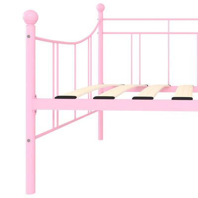 vidaXL Estrutura sofá-cama 90x200 cm metal rosa