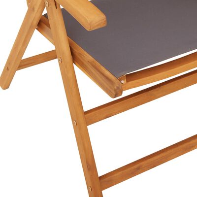 vidaXL Cadeiras jardim reclin. 6 pcs tecido/madeira maciça antracite