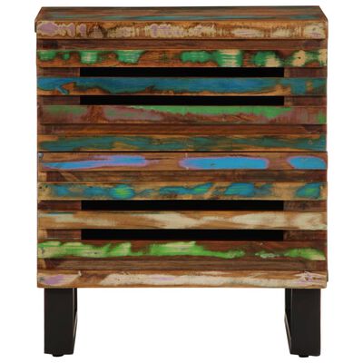 vidaXL Mesa de cabeceira 40x34x46 cm madeira recuperada maciça