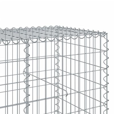 vidaXL Cesto gabião com cobertura 100x100x100 cm ferro galvanizado