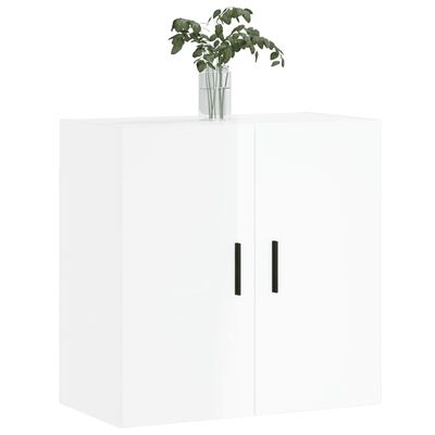 vidaXL Armário de parede 60x31x60cm derivados madeira branco brilhante