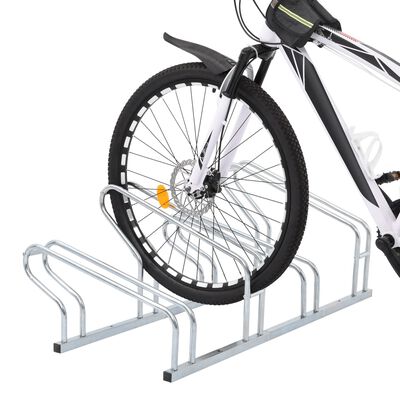 vidaXL Suporte independente para 4 bicicletas aço galvanizado