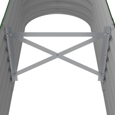 vidaXL Canteiro elevado jardim 152x40x36 cm aço revestido a pó verde