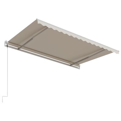 vidaXL Toldo retrátil automático 450x300 cm cor creme