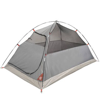 vidaXL Tenda de campismo p/ 2 pessoas tafetá 185T cinza/laranja