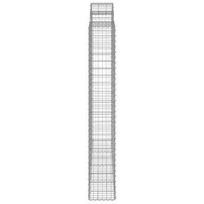 vidaXL Cestos gabião arqueados 3pcs 200x30x200/220cm ferro galvanizado