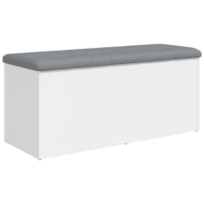 vidaXL Banco de arrumação 102x42x45 cm derivados de madeira branco