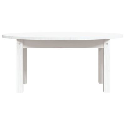 vidaXL Mesa de centro 80x40x35 cm madeira de pinho maciça branco