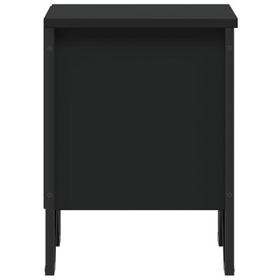 vidaXL Mesa de cabeceira 40x30x40 cm contraplacado preto