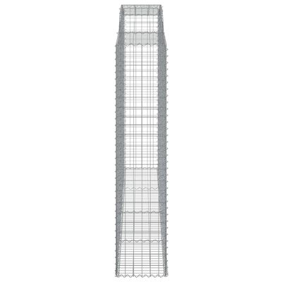 vidaXL Cestos gabião arqueados 2pcs 300x50x220/240cm ferro galvanizado