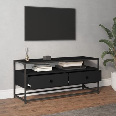 vidaXL Móvel de TV 100x35x45 cm derivados de madeira preto